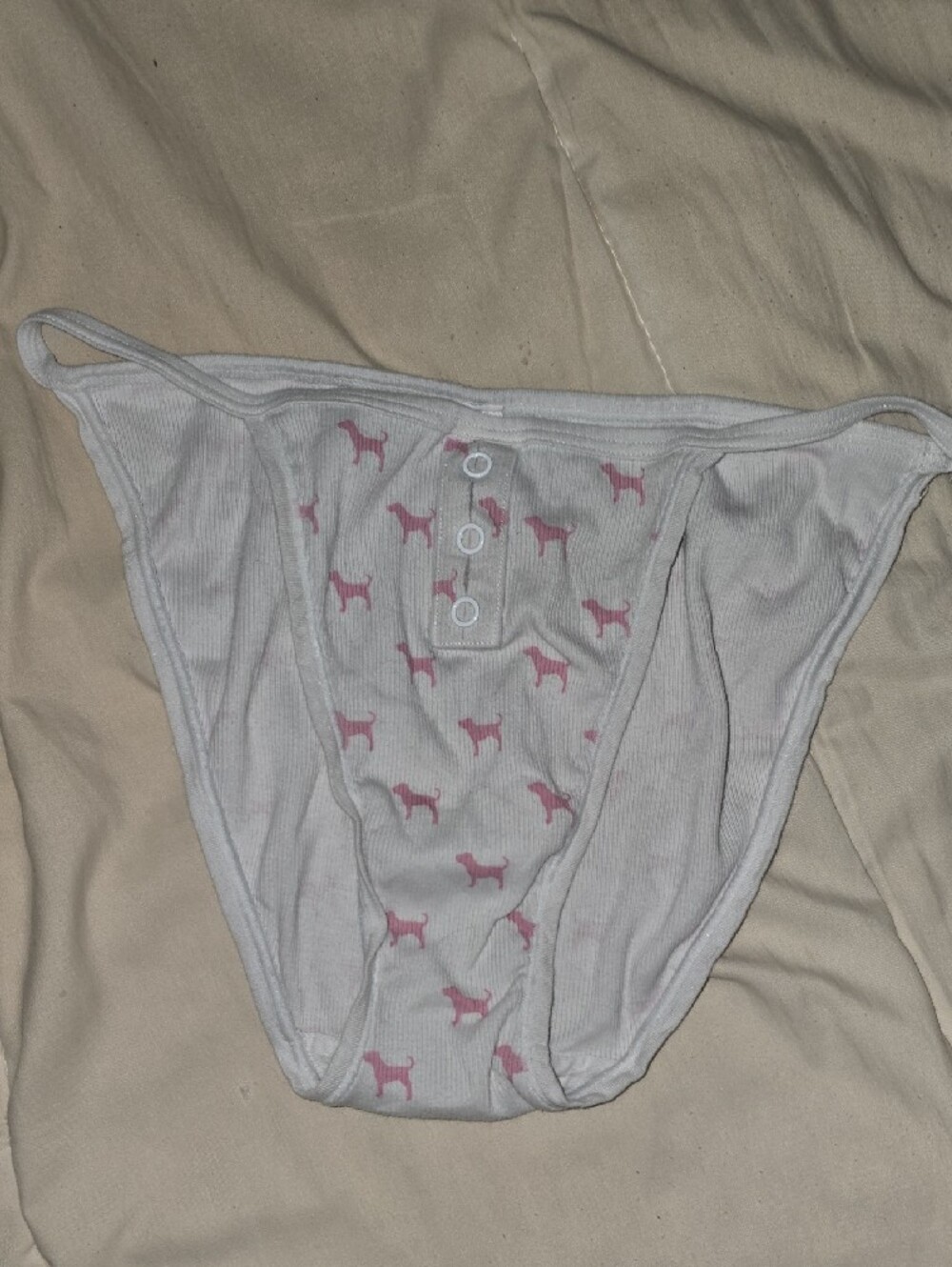Womens' Pink, Navy Blue & Maroon Dog-Print Cotton Briefs - 3 Pack - Picture 6 of 7